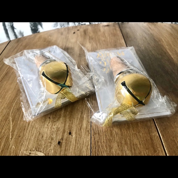 Pair of Jingle Bell Bottle Toppers by Mud Pie - Picture 3 of 7